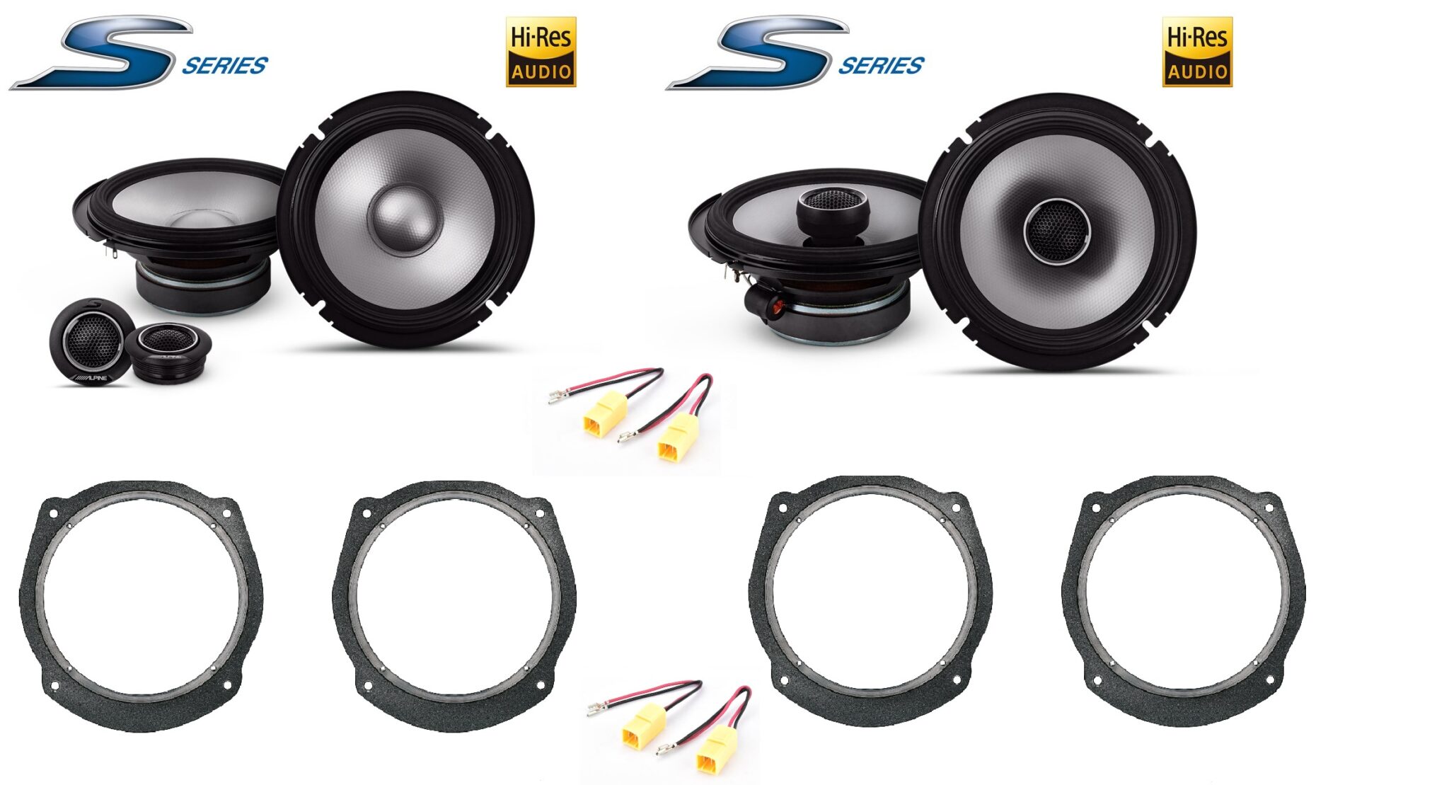 Kit 6 altoparlanti Alpine S2 per Fiat Bravo (198_) Anteriori e Posteriori