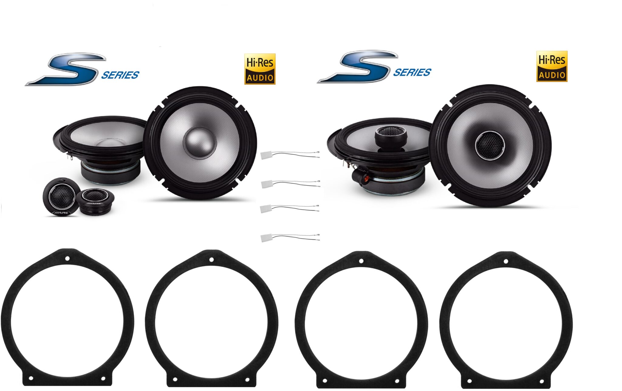 Kit 6 altoparlanti Alpine S2 per Honda CR-V III serie 06>12 Anteriori e Posteriori