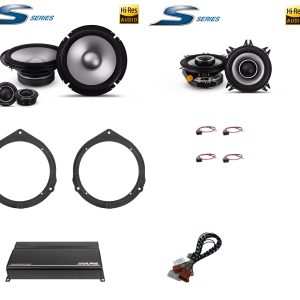 Kit altoparlanti Alpine S2 + KTA-450 per Mercedes CLK Class serie (W208)  dal 1997 al 2002