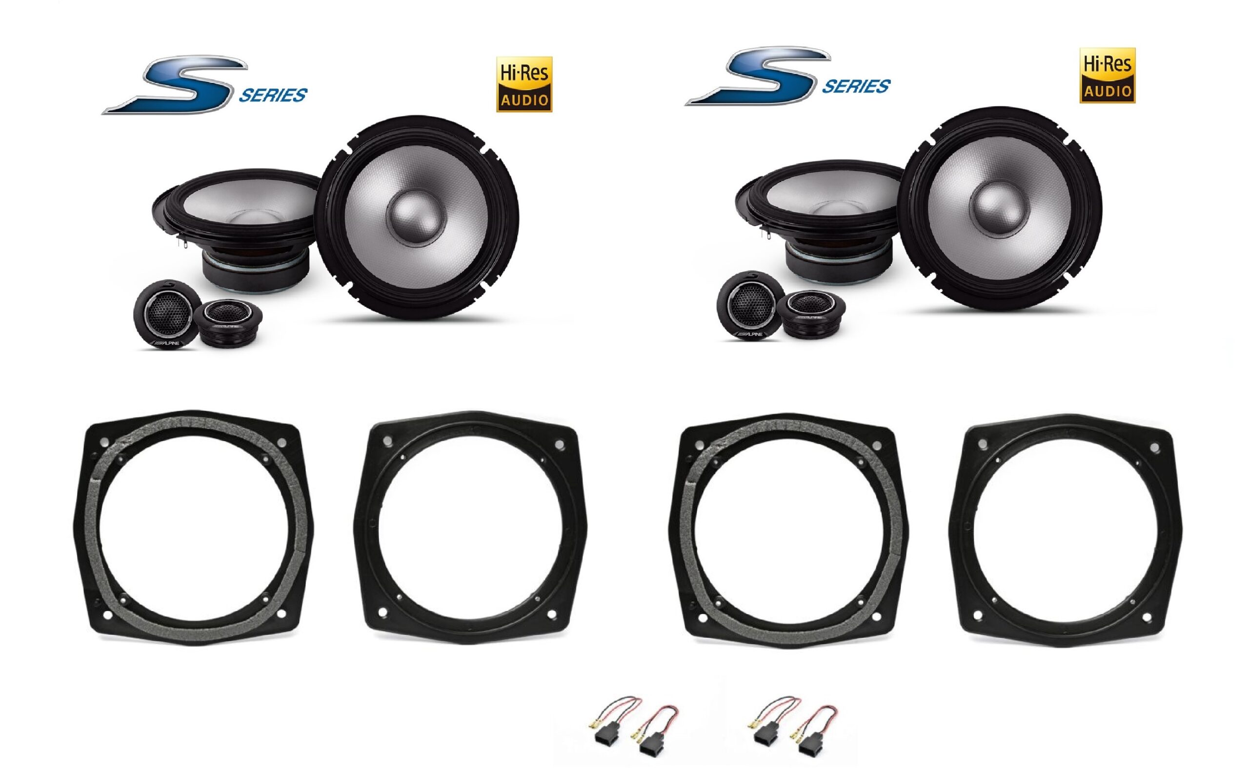 Kit 8 altoparlanti Alpine S2 per Mitsubishi Pajero V80 3 porte Short Wheel base