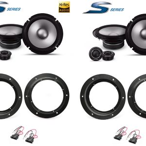Kit 8 altoparlanti Alpine S2 per Porsche Cayenne (9pa) 2002-2010 Anteriori e Posteriori