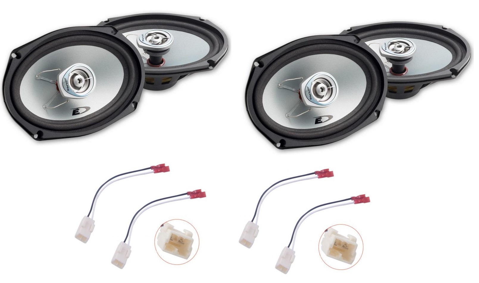 Kit 4 altoparlanti Alpine per Jeep Compass Anteriori e Posteriori