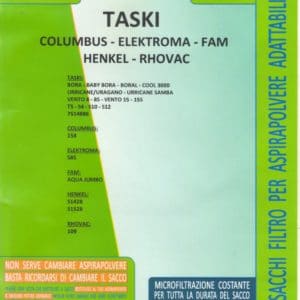 conf.5 pz sacchetti per Henkel s142b s152b Rhovac 109