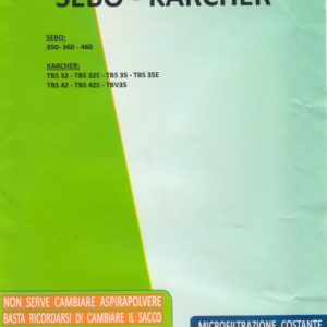 KA1 Conf. 8PZ SACCHETTI KARCHER TBS 32 - 32E - 35 - 35E - 42 - 42E TBV 35