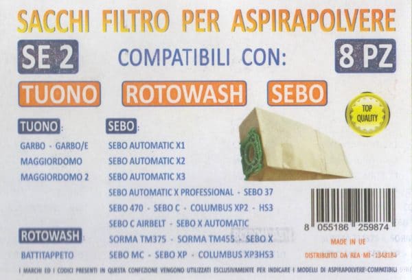 MFSE2 CONF 8PZ SACCHETTI ROTOWASH BATTITAPPETO