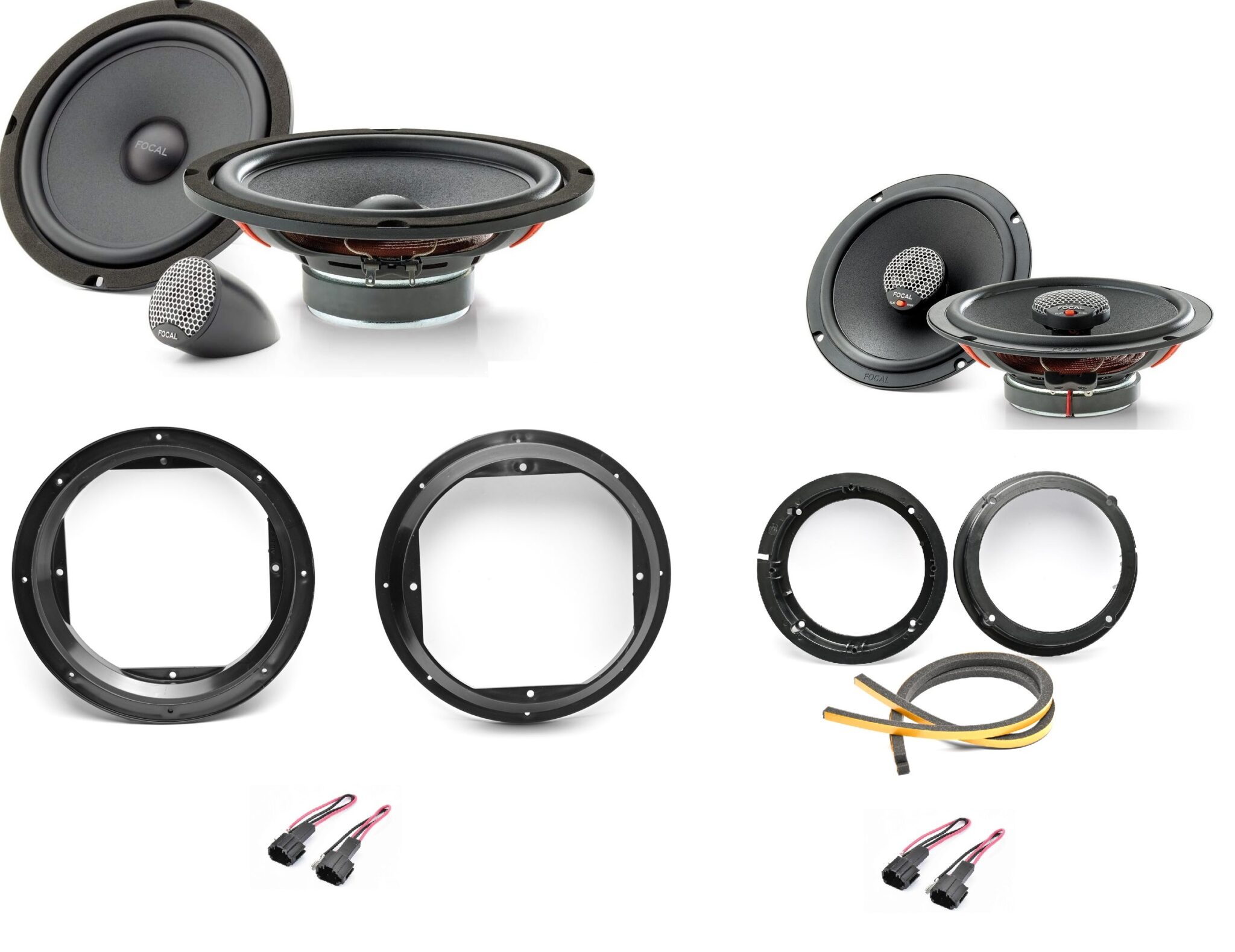Kit 6 altoparlanti Focal Universal per Seat Leon (1M1) Anteriori e Posteriori