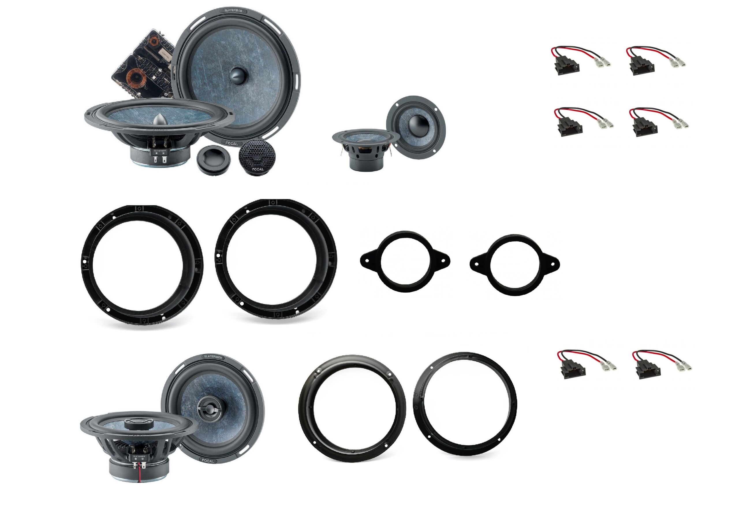 Focal Slate Fiber altoparlanti 3 vie per Audi Q3 (8U) serie dal 2011 al 2018