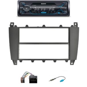 Autoradio Sony per Mercedes Classe C (W203) DAB+ con lettore CD, USB e SD Card, frontalino estraibile e Bluetooth