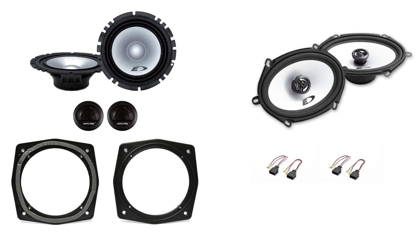 Kit altoparlanti Alpine per Mitsubishi Pajero V80 3 porte Anteriori e Posteriori