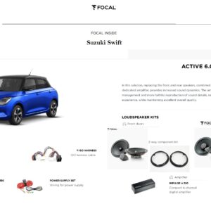 Kit  Sound Upgrade Focal  per Suzuki Swift  Altoparlanti + Amplificatore Plug and Play