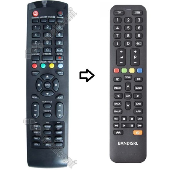 1786 TELECOMANDO COMPATIBILE (NON ORIGINALE) PER AUDIOLA TVDB 839 LED