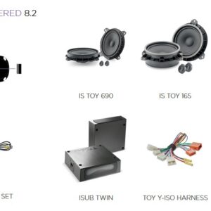 Kit Focal Inside Premium 8.2 per Toyota Land Cruiser serie 200 series dal 2008 al 2021