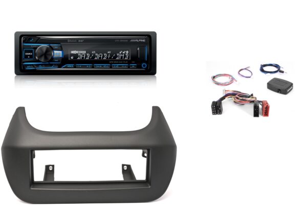 Autoradio Alpine DAB 1 Din per Fiat Qubo con comandi al volante