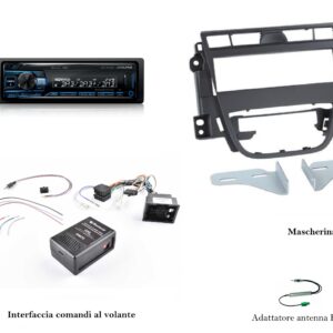 Autoradio Alpine DAB 1 Din comandi al volante per Opel Meriva B serie dal 2010 al 2017 con display monocromatico