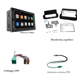 Mediastation per Fiat Panda serie dal 2012 Phonocar mascherina custom fit