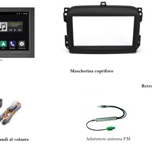 Mediastation per Fiat 500L 2012-2016 serie (351_, 352_)  Phonocar VM003 + retrocamera