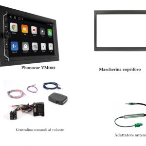 Mediastation Android con comandi al volante per Peugeot 307 serie 2001 - 2008 Phonocar