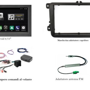 Mediastation Android per Volkswagen Golf 5 V (1K1)  serie dal 2003 al 2010 Phonocar VM003