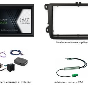 Autoradio Apple Car Play wireless Phonocar VM013 Volkswagen Golf 6 VI (5K1) serie dal 2008 al 2014 Mediastation DAB+