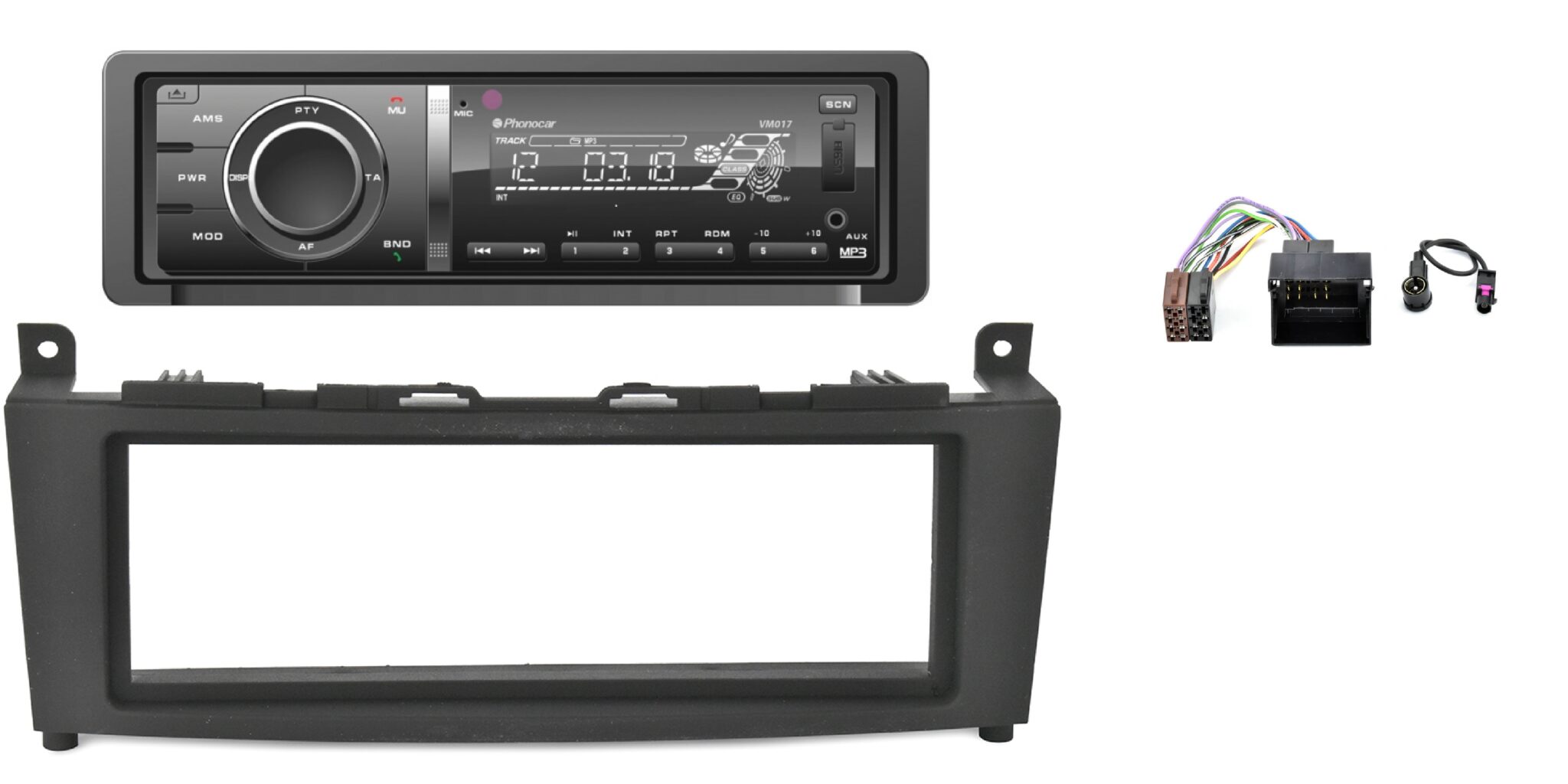 Autoradio con CD per Mercedes C (W204) Vivavoce Bluetooth , USB