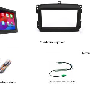 Sistema multimediale Phonocar per Fiat 500L Wireless 6.75'' + retrocamera