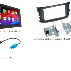 Mediastation Apple Car Play / Android per Smart Fortwo serie 2010÷2014  Per auto CON RADIO OEM installata