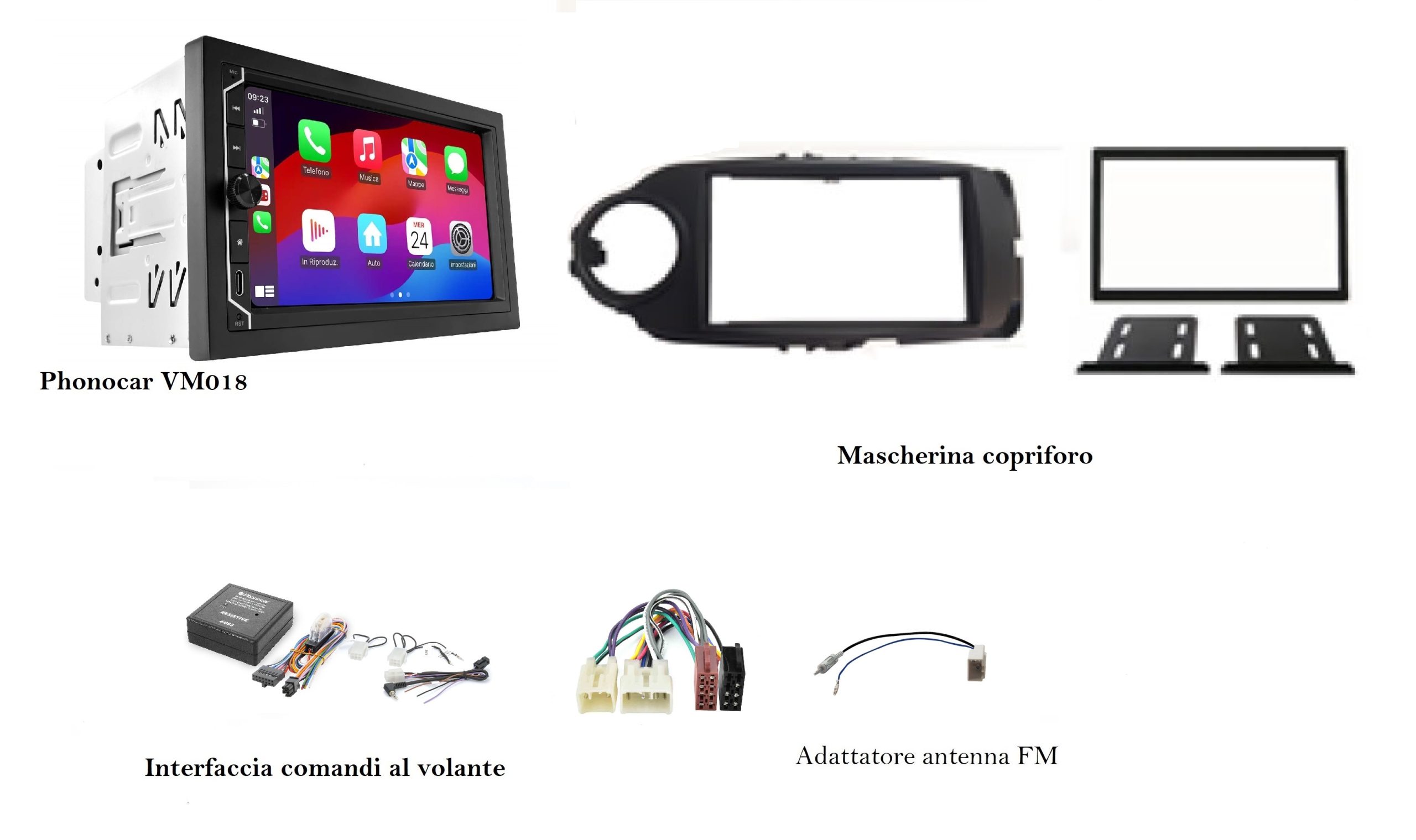 Multimedia Apple Car Play / Android Toyota Yaris P15 serie dal 2015