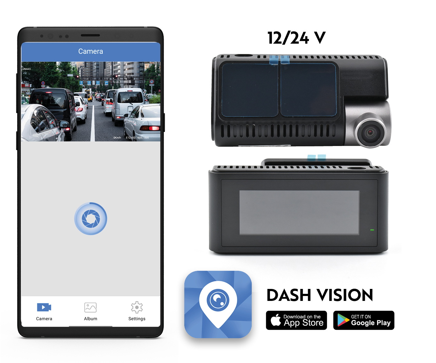 Phonocar VM443 Dash Cam WI-FI/GPS con DISPLAY e APP