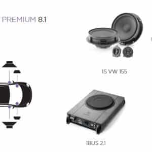 Kit Focal Inside Premium 8.1 per Volkswagen VW Golf VII