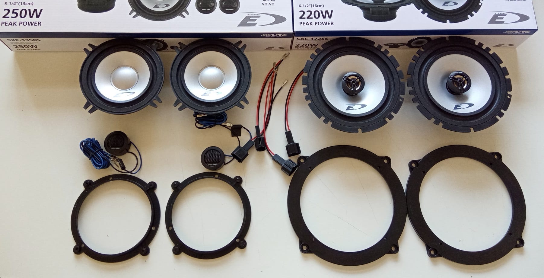 Kit 6 altoparlanti Alpine per Audi A3 (8L) 96-03 Anteriori e Posteriori