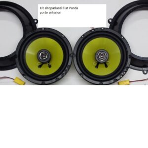 Kit altoparlanti anteriori per Fiat Panda dal 2003 120 W con supporti casse e cavi collegamento
