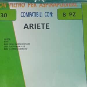 8 Pz Sacchetti per Ariete 2320 Electronic Syncro