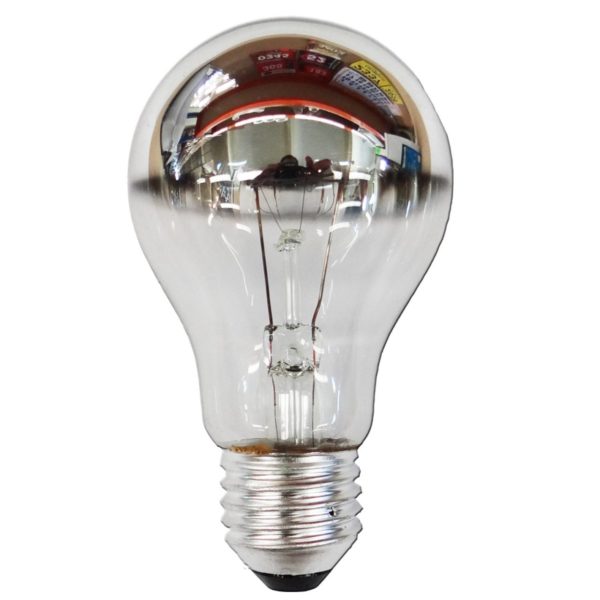 Lamapada decorativa incandescenza E 27 - 100 w cupola argentata decor silver