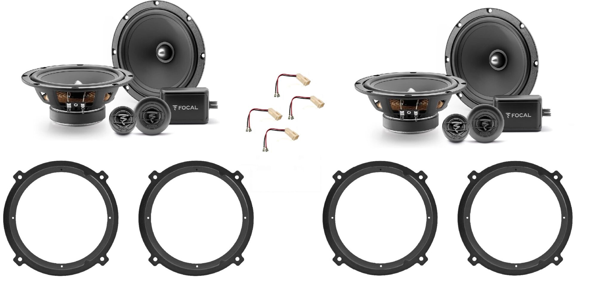 Kit 6 altoparlanti Focal per Ssangyong Tivoli serie dal 2015 Anteriori e Posteriori