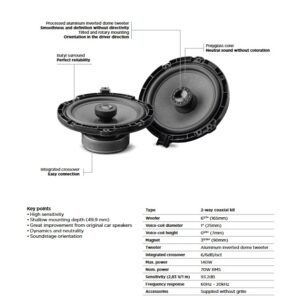 Focal IC PSA 165 Peugeot Citroen Altoparlanti coassiali da 6½" / 16,5 cm (coppia)
