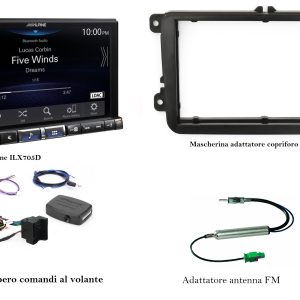 Kit multimediale Alpine ILX705D per Seat  LEON (1P1) Apple Car Play