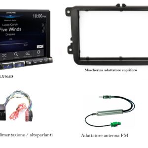 Kit multimediale Alpine ILX705D per Volkswagen POLO V (6R1, 6C1)  serie dal 2009 al 2014 Apple Car Play