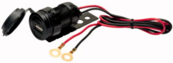 01525 PRESA DA PANNELLO USB USCITA 5 VOLT 1 A AUTO BARCA CAMPER ALIMENTAZ 12 V