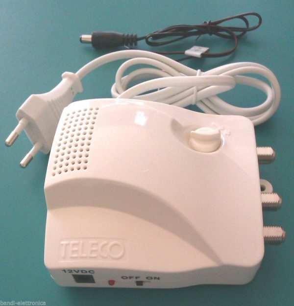 AMPLIFICATORE DA INTERNO TV CAMPER BARCA 12 - 24 - 230 VOLT CON 2 USCITE