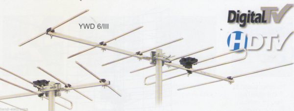Antenna VHF Offel 6 elementi canali E5 - E12 D/H2S6 digitale terrestre
