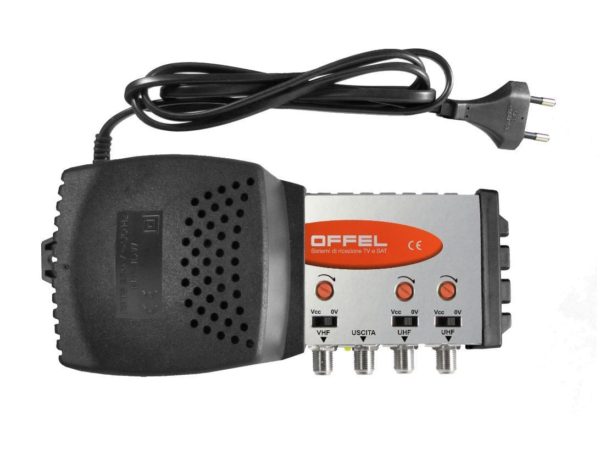 Centralino larga banda per interno Offel ingresso VHF UHF UHF 34 dB LTE ready