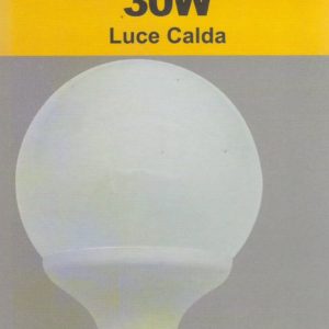 LAMPADA RISPARMIO ENERGETICO 30 WATT = 124 WATT GLOBO ATTACCO E 27 LUCE CALDA