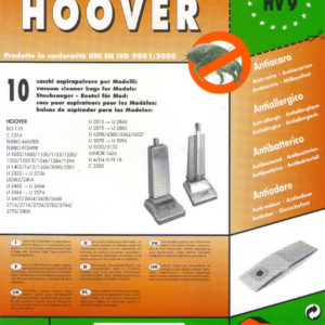 HV9 CONFEZ . 10 SACCHI HOOVER COMPATIBILI CON I MODELLI INDICATI NELLA FOTO