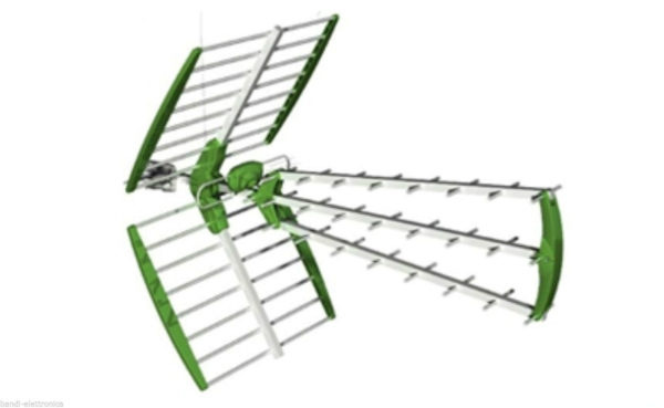 SWING 45 LTE Antenna tripla UHF per canali dal 21 al 69, guadagno 17 dB dtt HD