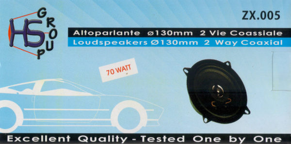 Coppia altoparlanti - casse per Nissan Micra dal 03 70 W 130 mm con supporti pos