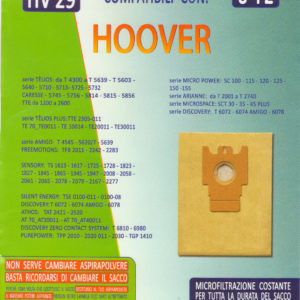 MFHV29 - 8 SACCHI HOOVER ARIANNE T 2312 2320 2330 2331 2400