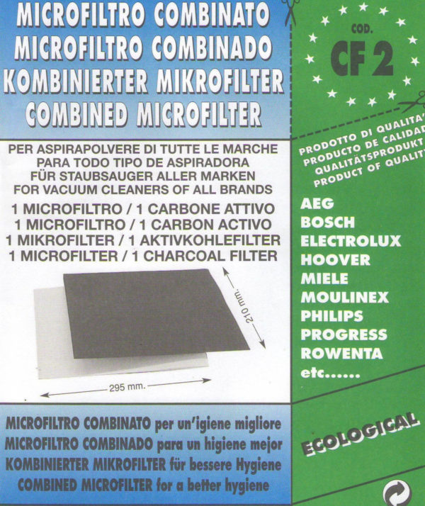 MICRO FILTRO + CARBONE ATTIVO ASPIRAPOLVERE UNIVERSALE