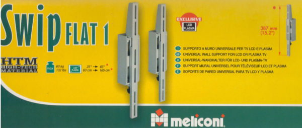 Meliconi SWIP FLAT 1 Supporto per TV LCD LED PLASMA colore grigio