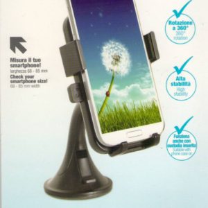 Supporto universale da auto per parabrezza e cruscotto, per smartphone