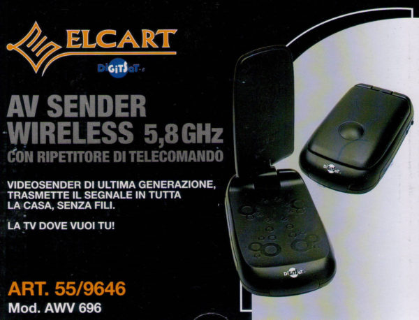 TRASMETTITORE RIPETITORE RICEVITORE DI SEGNALE AUDIO VIDEO AV SENDER 5,8GHz SKY